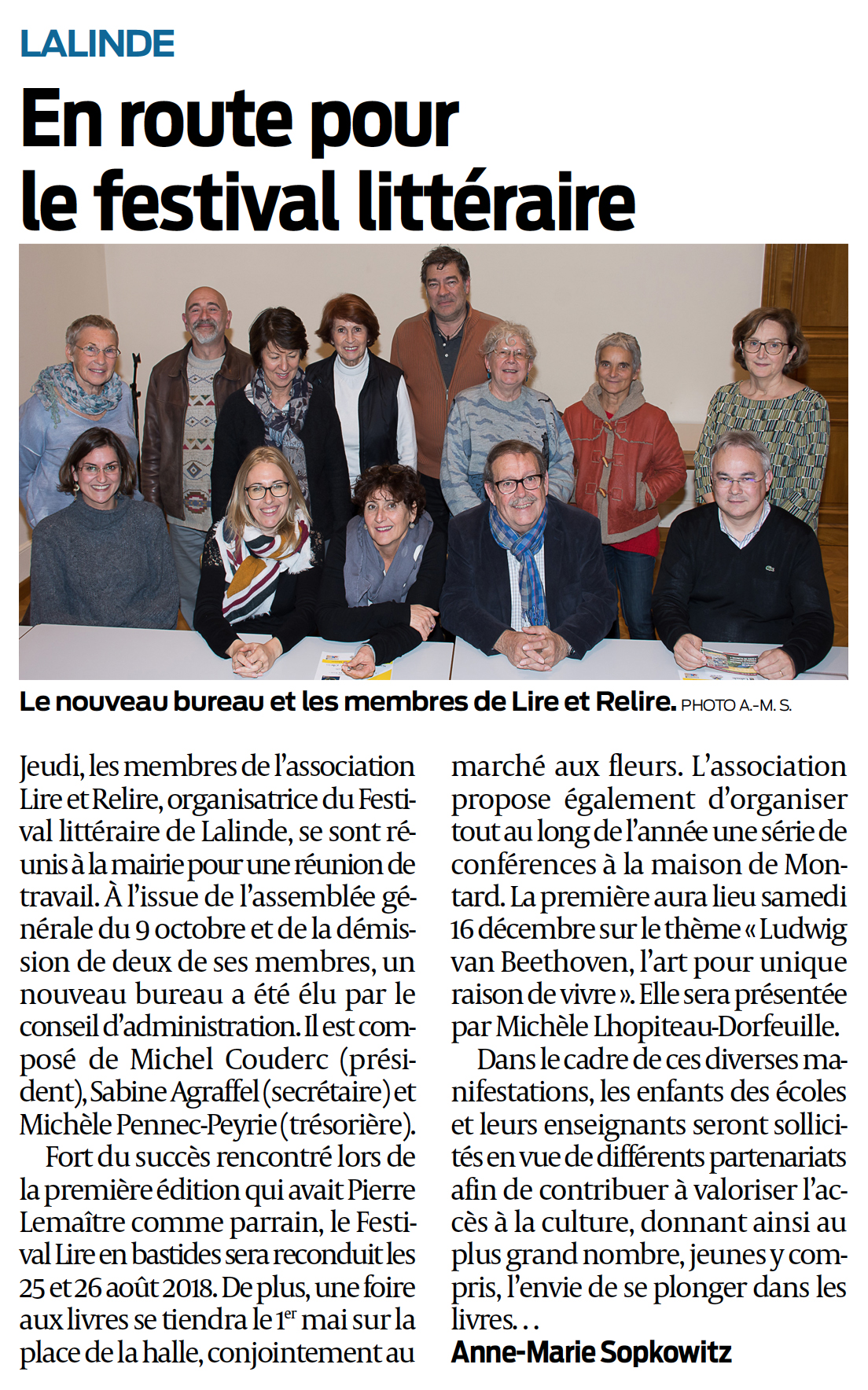 Festival litteraire de lalinde 2018 sud ouest 29 11 2017