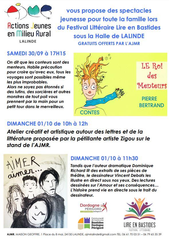 Les spectacles de l ajmr festival litteraire