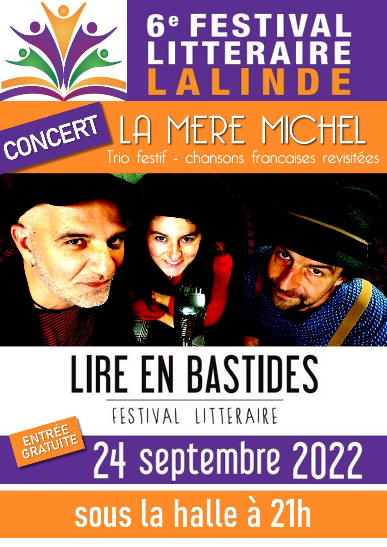Mere michel trio affiche festival litteraire lalinde 2022