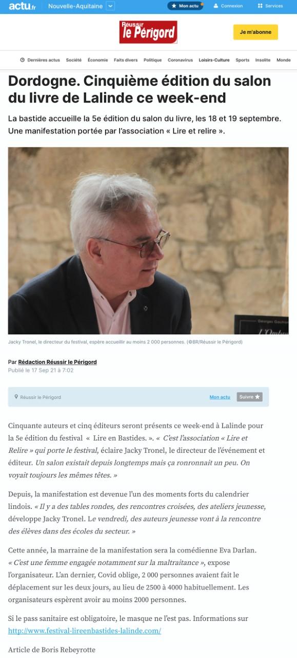 Reussir le perigord 17 09 2021